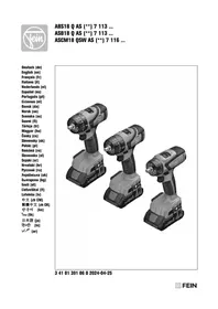 Notice Fein ABS 18 Q SELECT Skruvdragare