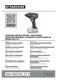 Notice PARKSIDE PDSSA 20LI A1 Schrauber