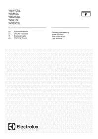 Notice ELECTROLUX WS140SL Tiroir et armoire chauffants
