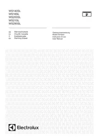 Notice ELECTROLUX WS200SL Tiroir et armoire chauffants