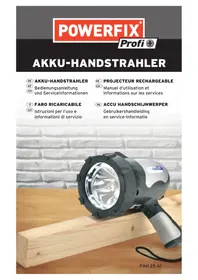 Notice POWERFIX PAH 25 A1 Lampe de poche