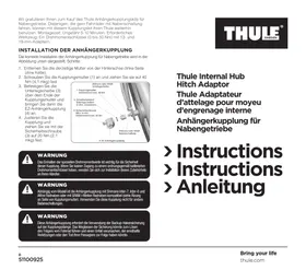 Notice THULE 20100797 REMORQUE A VELO