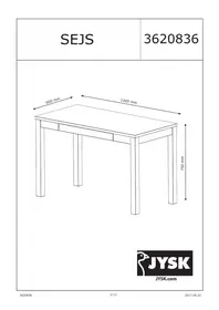 Notice JYSK SEJS (120X75X60) Ordinateur de bureau