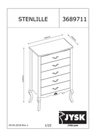 Notice JYSK STENLILLE (80X125X45) Meuble de rangement