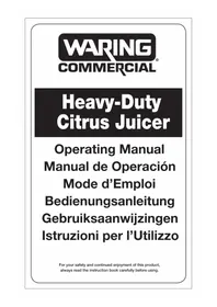 Notice Waring Commercial JC4000 Estrattore di succo