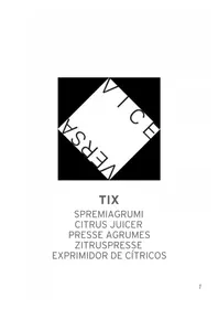 Notice Vice Versa TIX 16653 Extracteur de jus