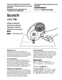 Notice 3M ATG 700 Applicateur de ruban adhésif
