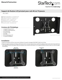 Notice StarTech.com RKLCDBKT Support mural pour écran LCD