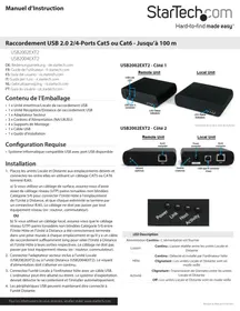 Notice StarTech.com USB2004EXT2 Extension audio/video