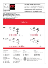Notice KWC AVA 21.192.330.000 Robinet