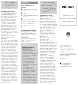 Notice PHILIPS SONICARE WHITENING TOUCHUP PEN DIS702 Crayon de blanchiment dentaire