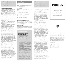 Notice PHILIPS SONICARE WHITENING TOUCHUP PEN DIS701 Produit de blanchiment dentaire