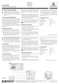 Notice Monacor VCA202RN Contrôleur
