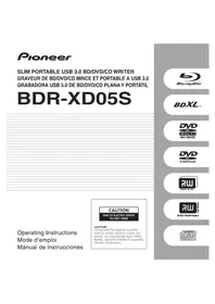 Notice PIONEER BDRXD05S Lecteur blu-ray