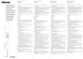 Notice TRISTAR PM4002 Moulin à épices