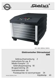 Notice STEBA ED6 Пищевой дегидратор