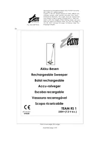 Notice TEAM RS 1 Vassoura elétrica recarregável