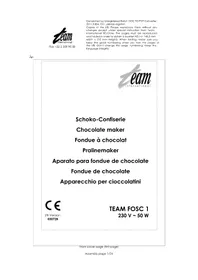 Notice TEAM FOSC 1 Chocolademachine