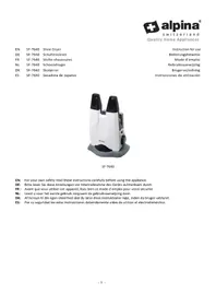 Notice ALPINA SF7640 Schoendroger