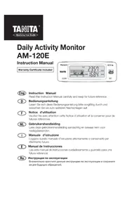 Notice TANITA AM120 Podomètre