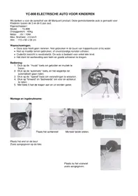 Notice Marquant YC808 Véhicule électrique pour enfants