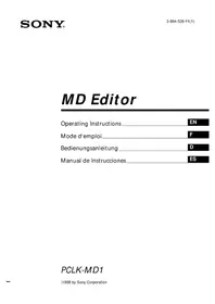 Notice SONY PCLKMD1 Andere Kamera-Zubehör