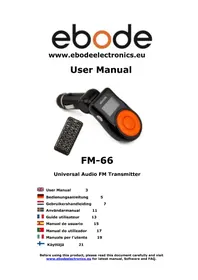 Notice EBODE FM66 FM Transmitter