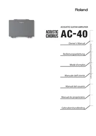 Notice ROLAND AC40 Recepteur
