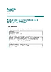 Notice CISCO EPC2100 Modem