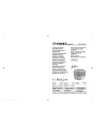 Notice First Austria FA51261 Déshydrateur alimentaire