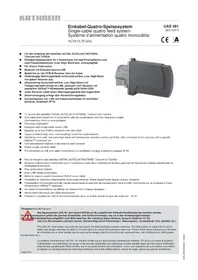 Notice KATHREIN UAS 481 Récepteur satellite