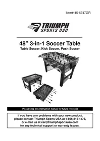 Notice Triumph Sports 48″ MLS 3IN1 SOCCER TABLE Table