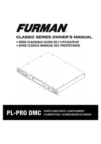 Notice Furman PLPRO DMC Conditionneur d'alimentation électrique