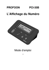 Notice PROFOON PCI35B Interphone