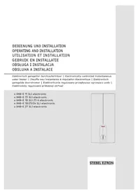 Notice STIEBEL ELTRON DHBE 18 SLI 25A ELECTRONIC Elektrický ohřívač vody