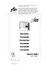 Notice TEAM KV 3000T Convectorkachels