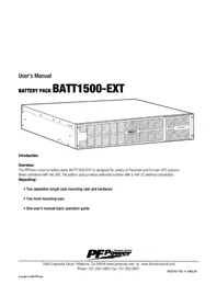 Notice Furman BATT1500EXT Batterie externe