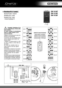 Notice Gewiss GW12597 Télécommande infrarouge