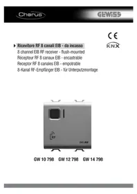 Notice Gewiss GW12798 Receptor de radiofrecuencia empotrado