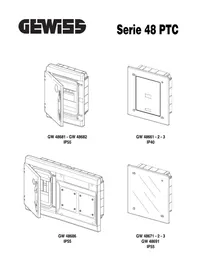 Notice Gewiss GW48681 Tableau électrique