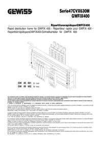 Notice Gewiss GW45539 Tableau électrique