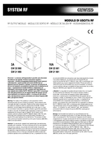Notice Gewiss GW21980 Module électronique