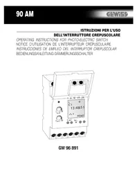 Notice Gewiss GW96891 Gradateur