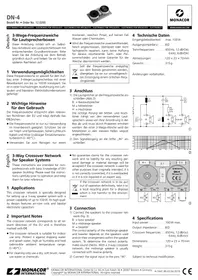 Notice Monacor DN4 Crossover audio