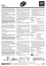 Notice Monacor SPR6 Préamplificateur audio