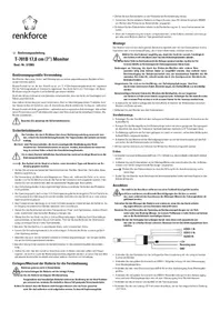 Notice Renkforce T701B Moniteur