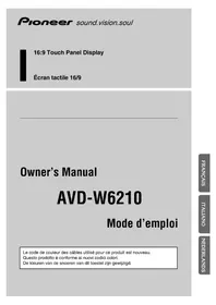 Notice PIONEER AVDW6210 Écran tactile