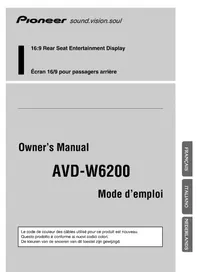 Notice PIONEER AVDW6200 Écran vidéo pour voiture