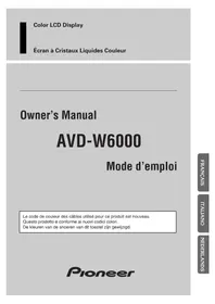 Notice PIONEER AVDW6000 Téléviseur