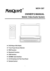 Notice Marquant MCR1307 Système audio/vidéo mobile